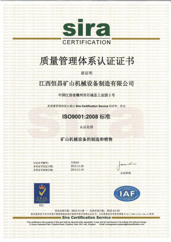 ISO9001 Certificate of Quality Management System(2)